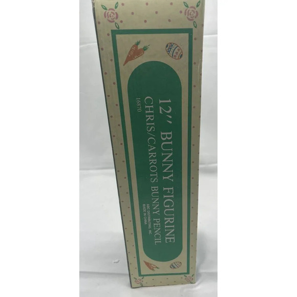 Vintage 12” Easter Bunny Figurine Chris/ Carrots Bunny Pencil ABC # 16870 - Picture 10 of 15
